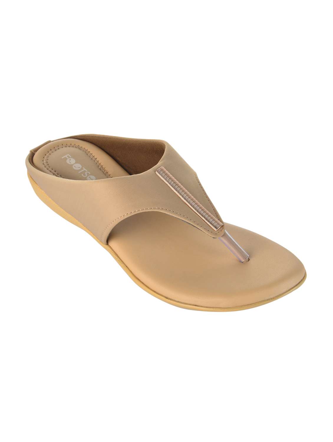 beige toe separator slippers