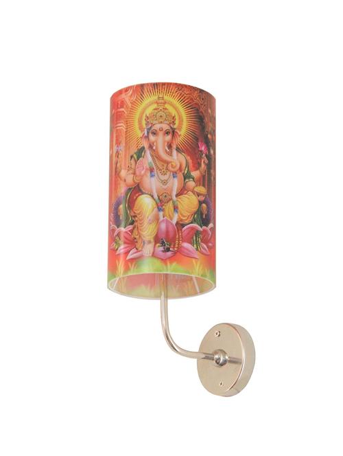 handmade plastic with color paper sheet crafted ganesh sceneted wall sconce lamp - 14597376 - Standard Image - 0