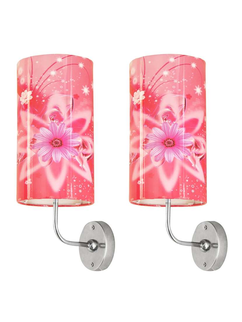 handmade plastic with color paper sheet crafted sceneted wall sconce lamp (set of 2)