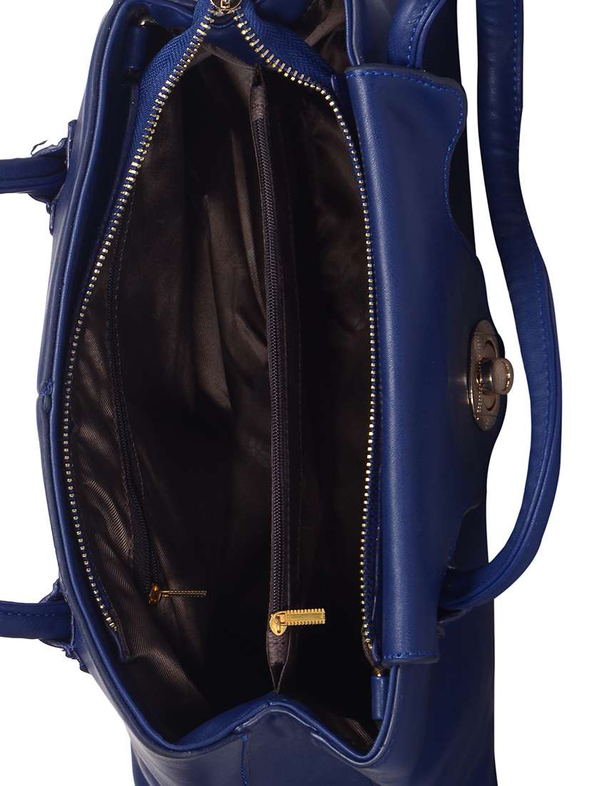 blue leatherette regular handbag - 14605804 -  Standard Image - 2