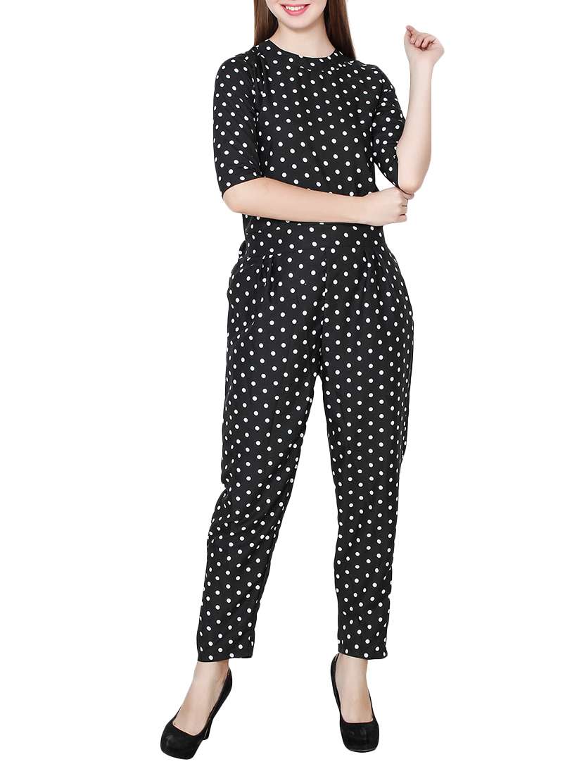 black printed jumpsuit