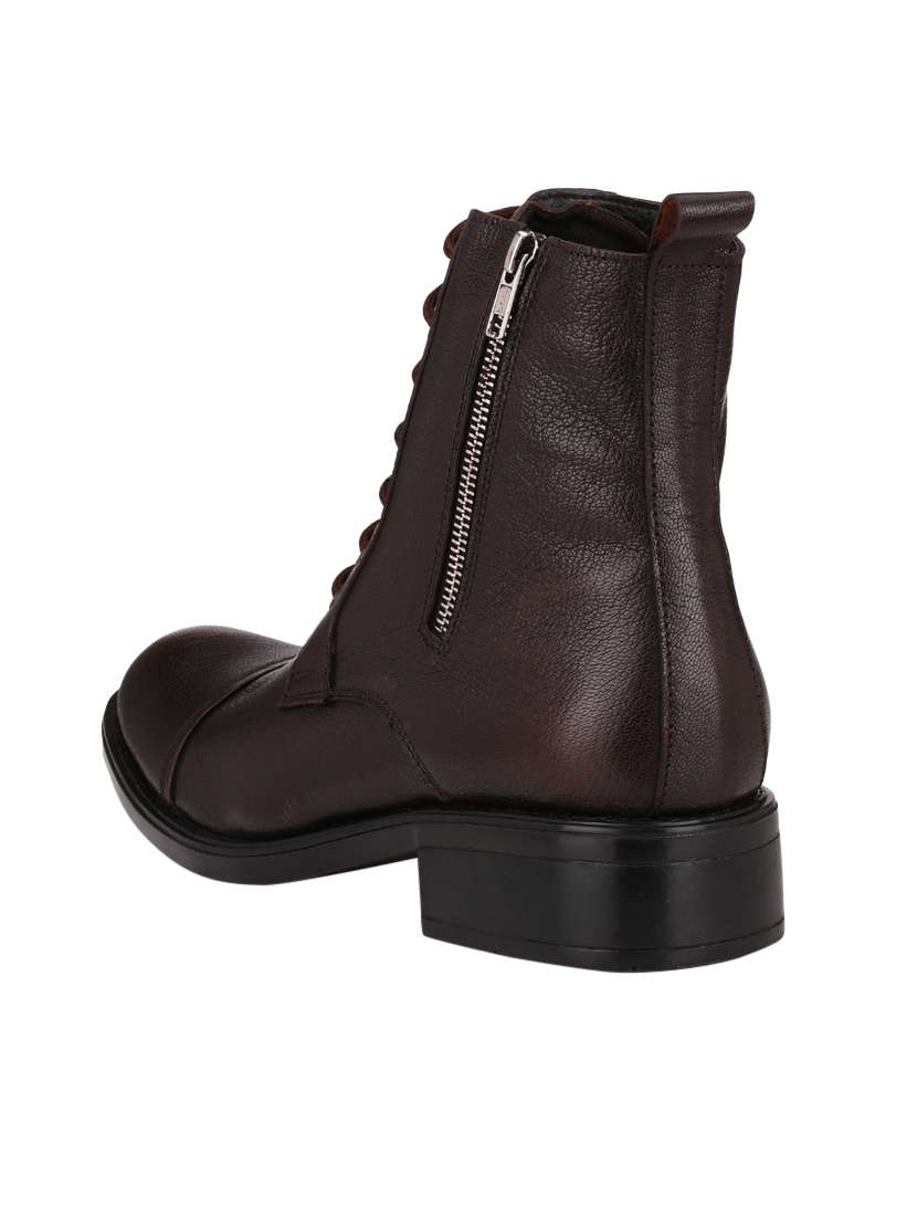 brown leather high ankle boot - 14617770 - Standard Image - 2
