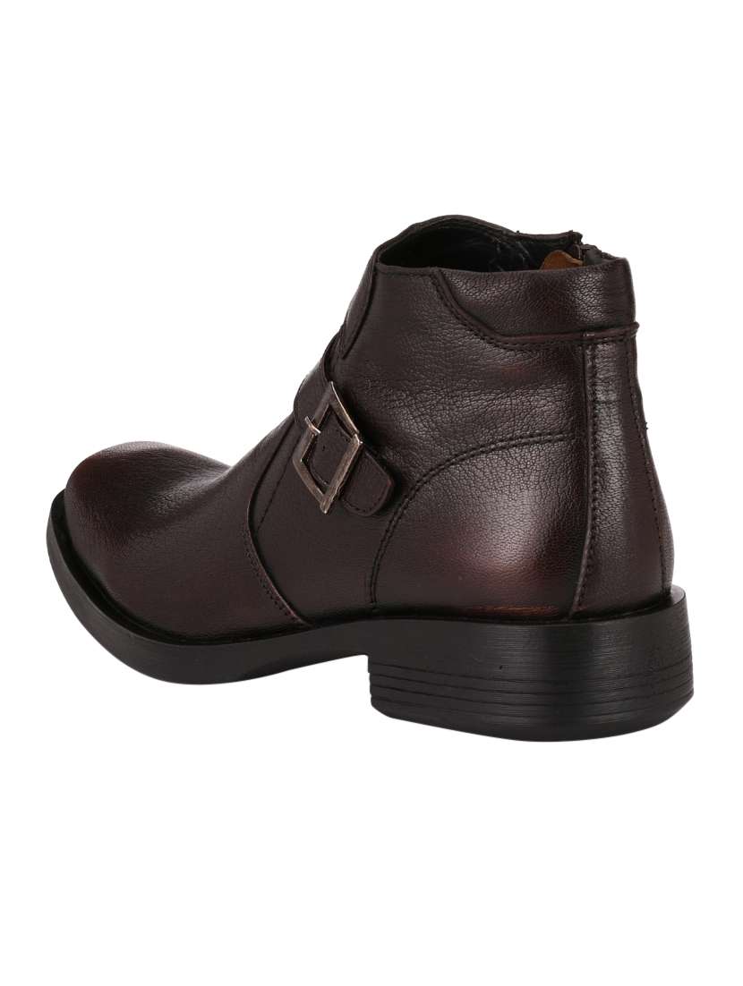 brown leather slip on boot - 14617774 - Standard Image - 2