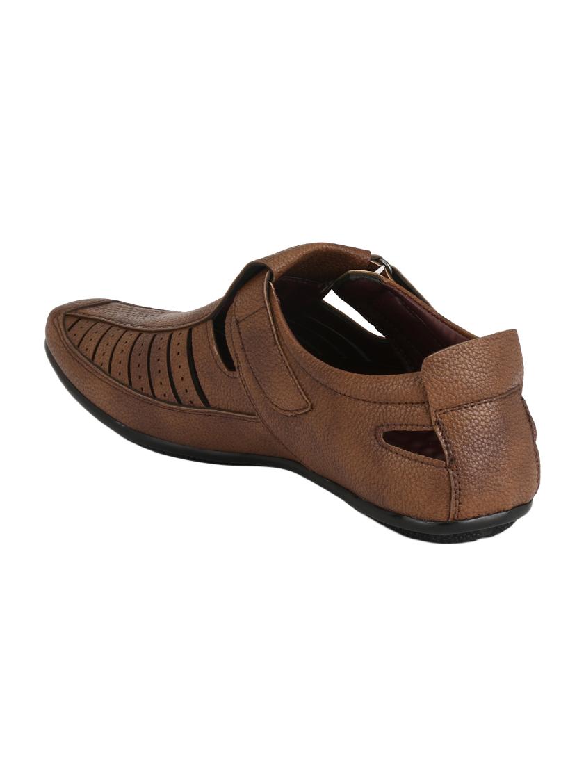 tan leather slip on sandals - 14617794 - Standard Image - 2