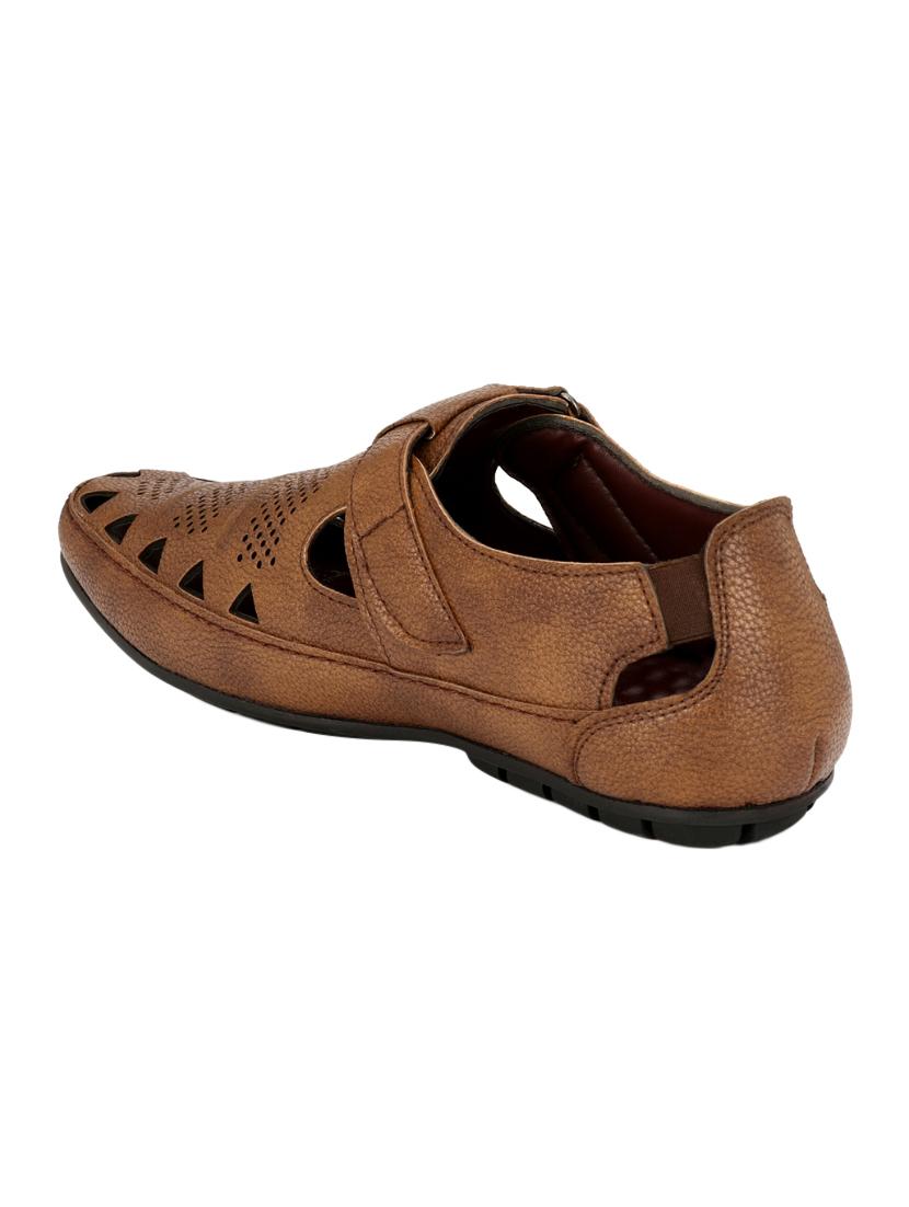 tan leather slip on sandals - 14617797 - Standard Image - 2