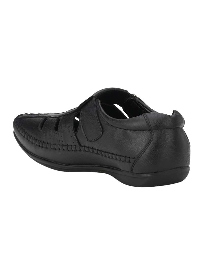 black leather slip on sandals - 14617804 -  Standard Image - 2