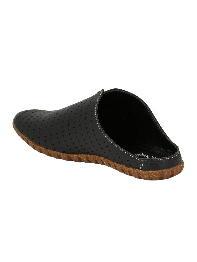 black leatherette slip on mules - 14617845 - Standard Image - 2