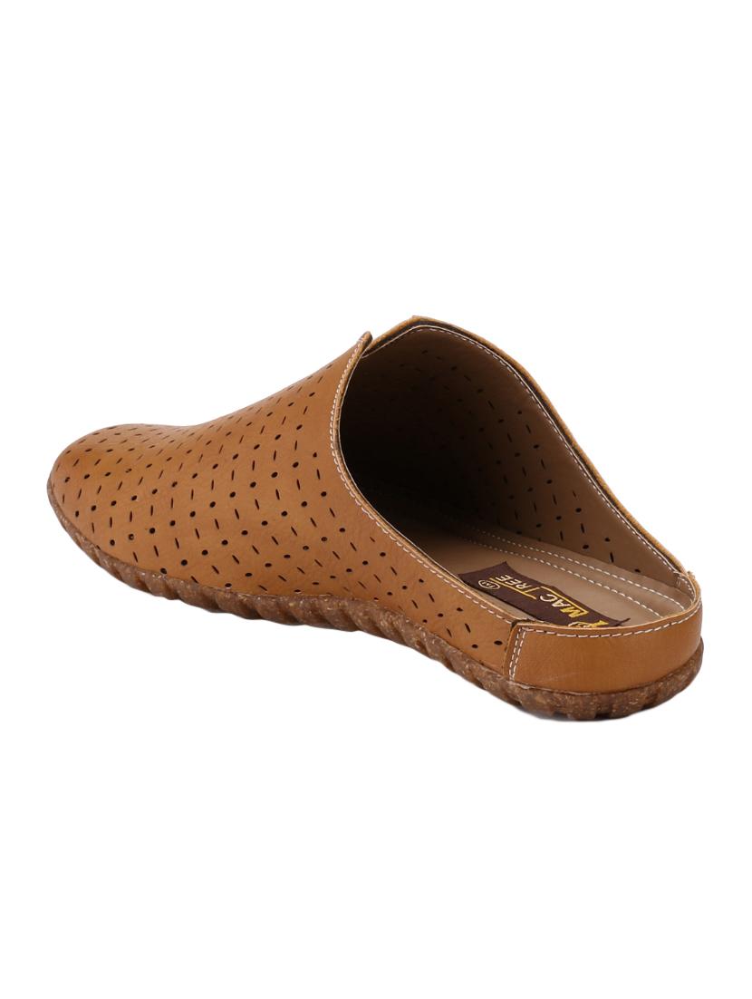 tan leatherette slip on mules - 14617847 - Standard Image - 2