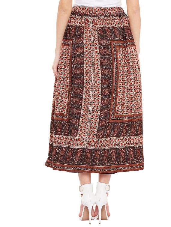 beige flared skirt - 14618939 - Standard Image - 2