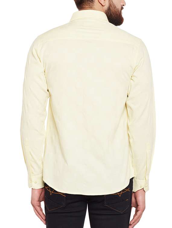 yellow cotton casual shirt - 14619671 -  Standard Image - 2