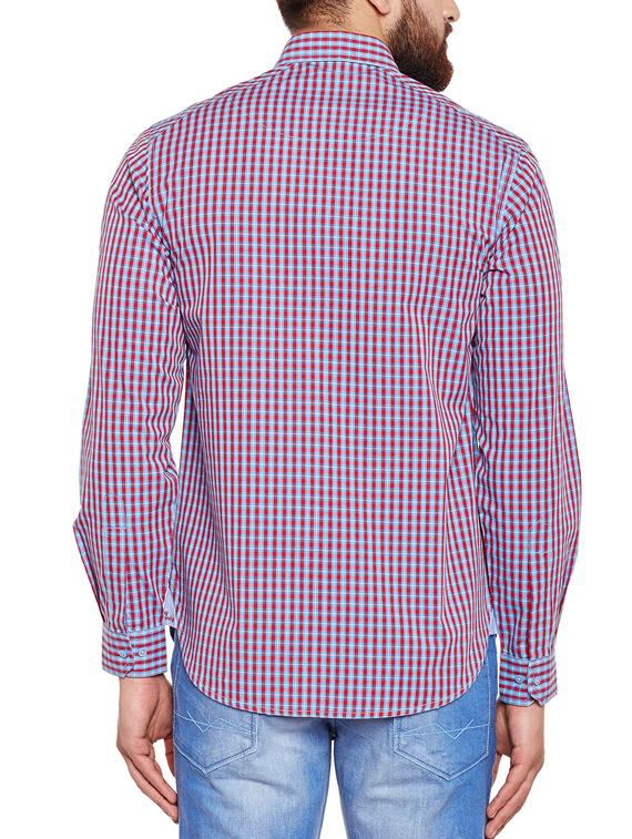 red cotton casual shirt - 14619682 - Standard Image - 2