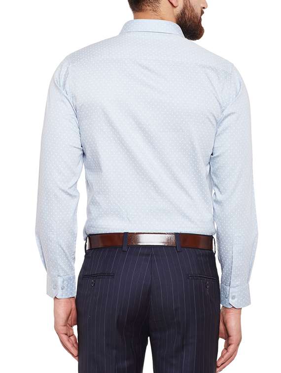 light blue solid formal shirt - 14619694 - Standard Image - 2
