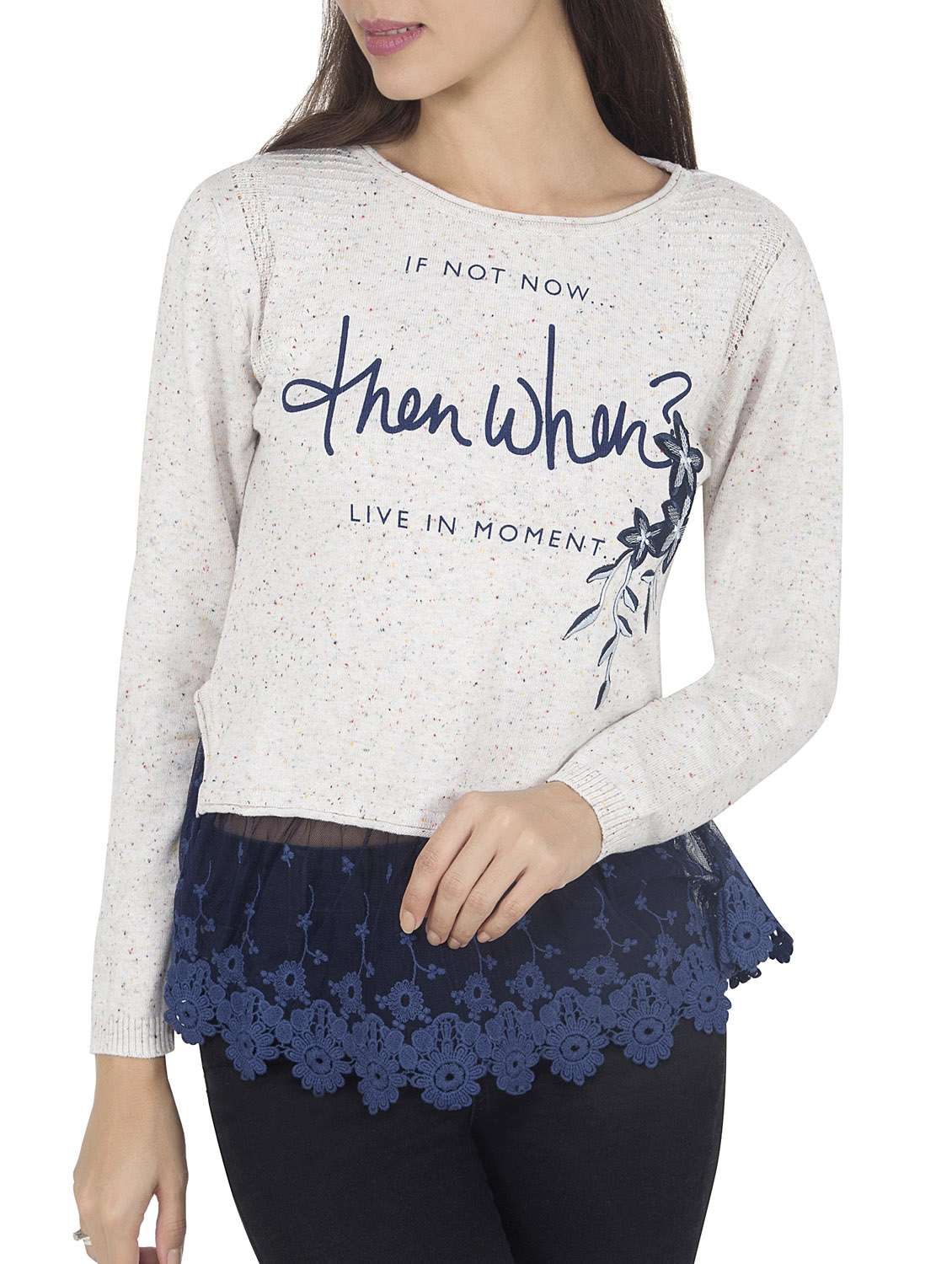 white woolen pullover