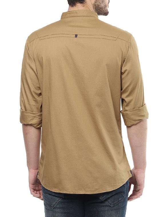 brown cotton casual shirt - 14626022 - Standard Image - 2