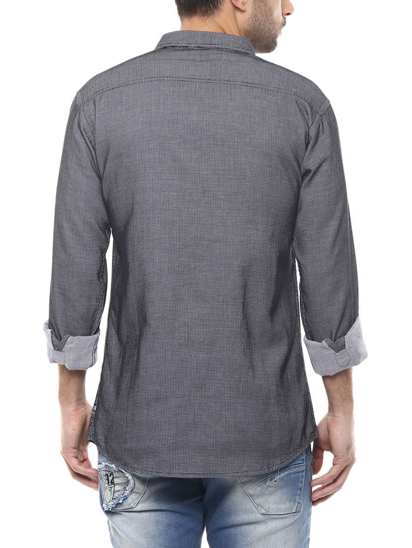 grey cotton casual shirt - 14626031 -  Standard Image - 2