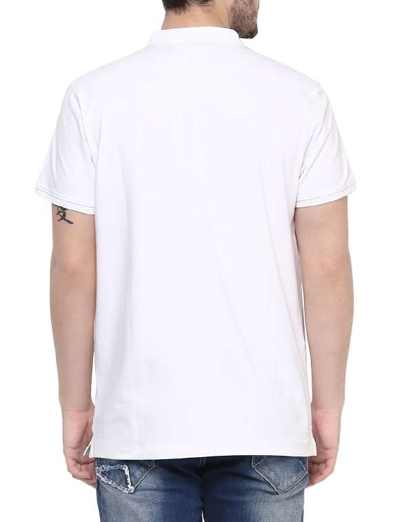 white cotton collared t-shirt - 14626058 -  Standard Image - 2