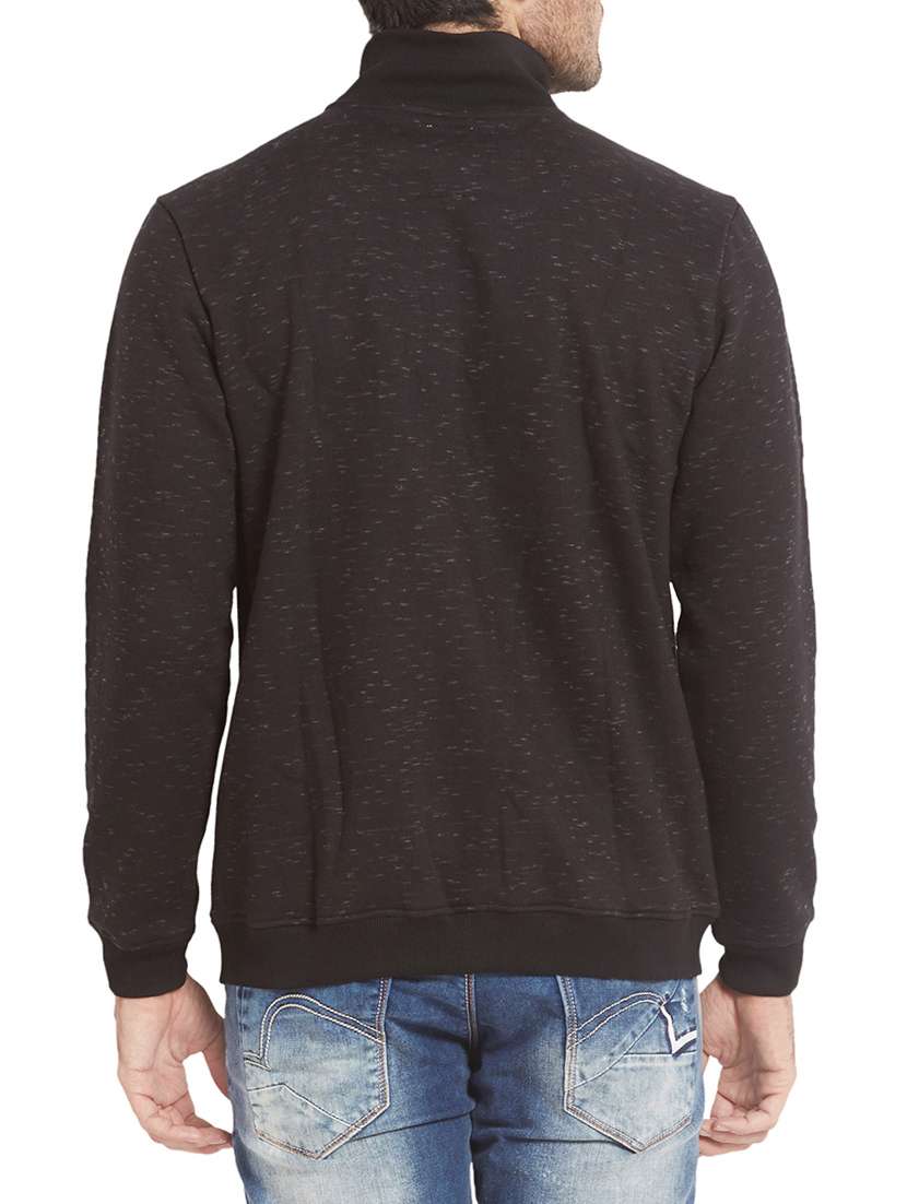 black cotton casual jacket - 14626065 - Standard Image - 2