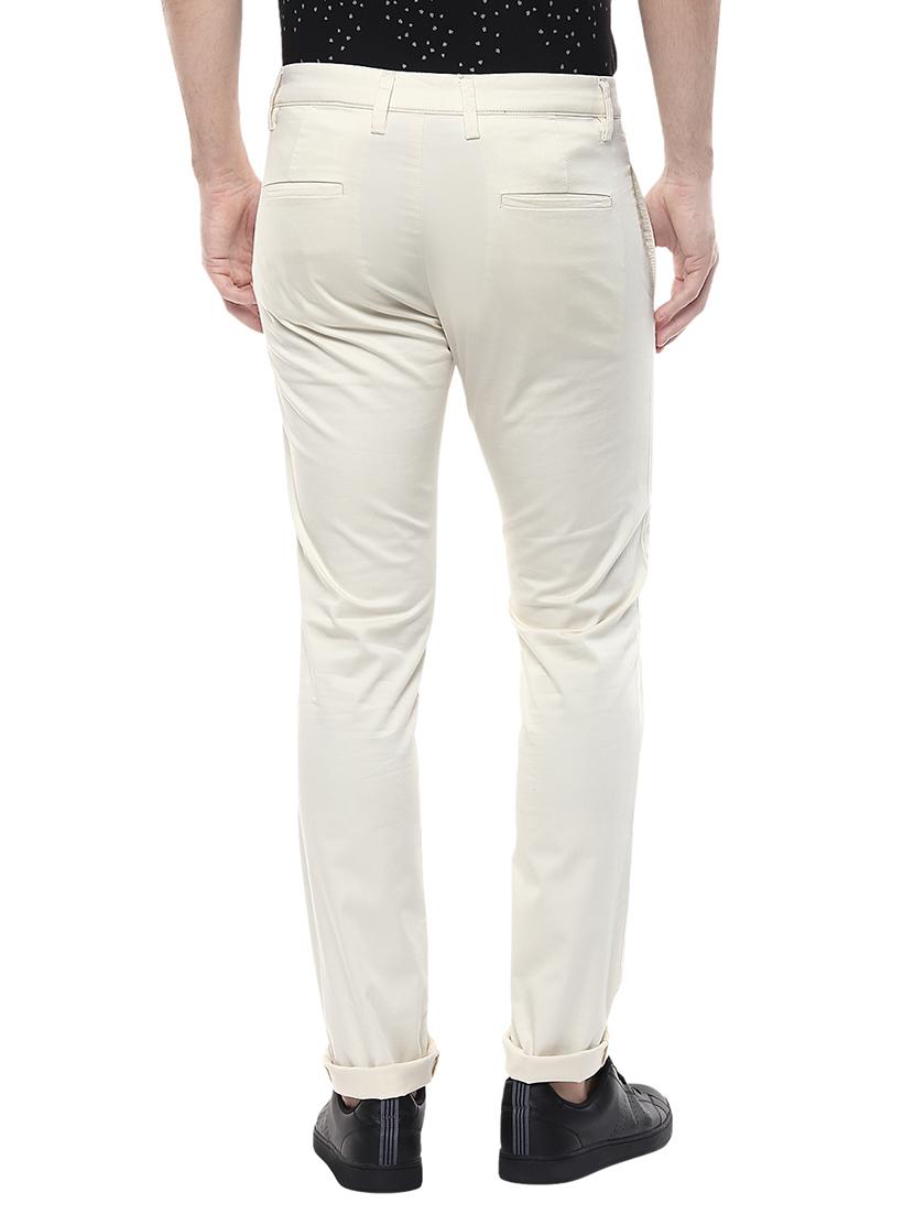 white cotton chinos casual trousers - 14626097 - Standard Image - 2