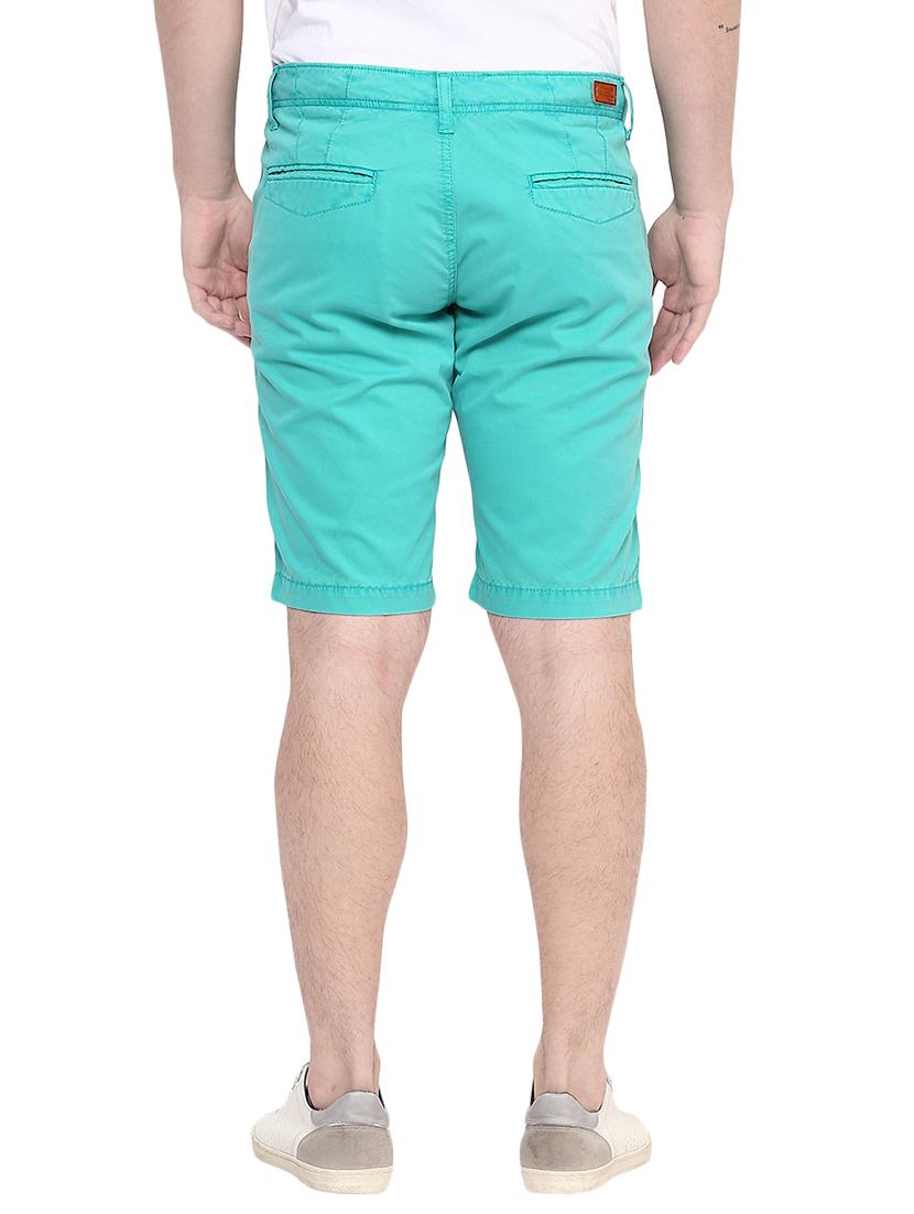 turquoise cotton shorts - 14626101 - Standard Image - 2