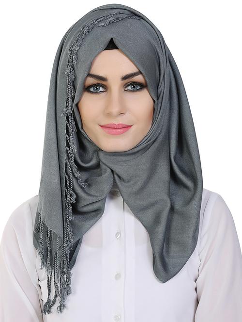 momin libas grey viscose stole - 14626501 -  Standard Image - 0