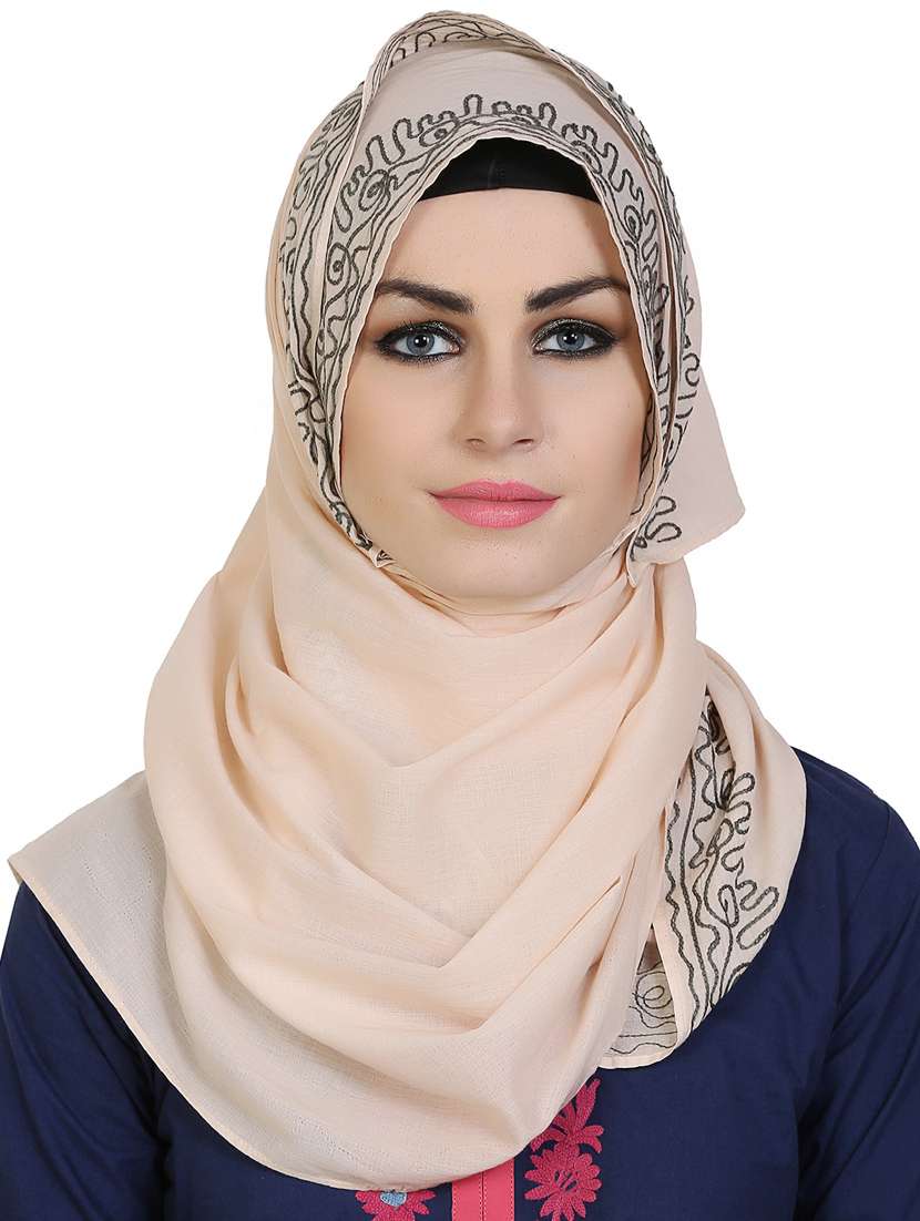 momin libas orange cotton stole - 14626518 -  Zoom Image - 0