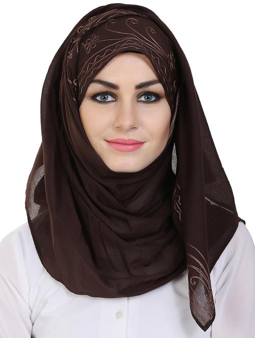 momin libas brown cotton stole - 14626521 -  Standard Image - 0