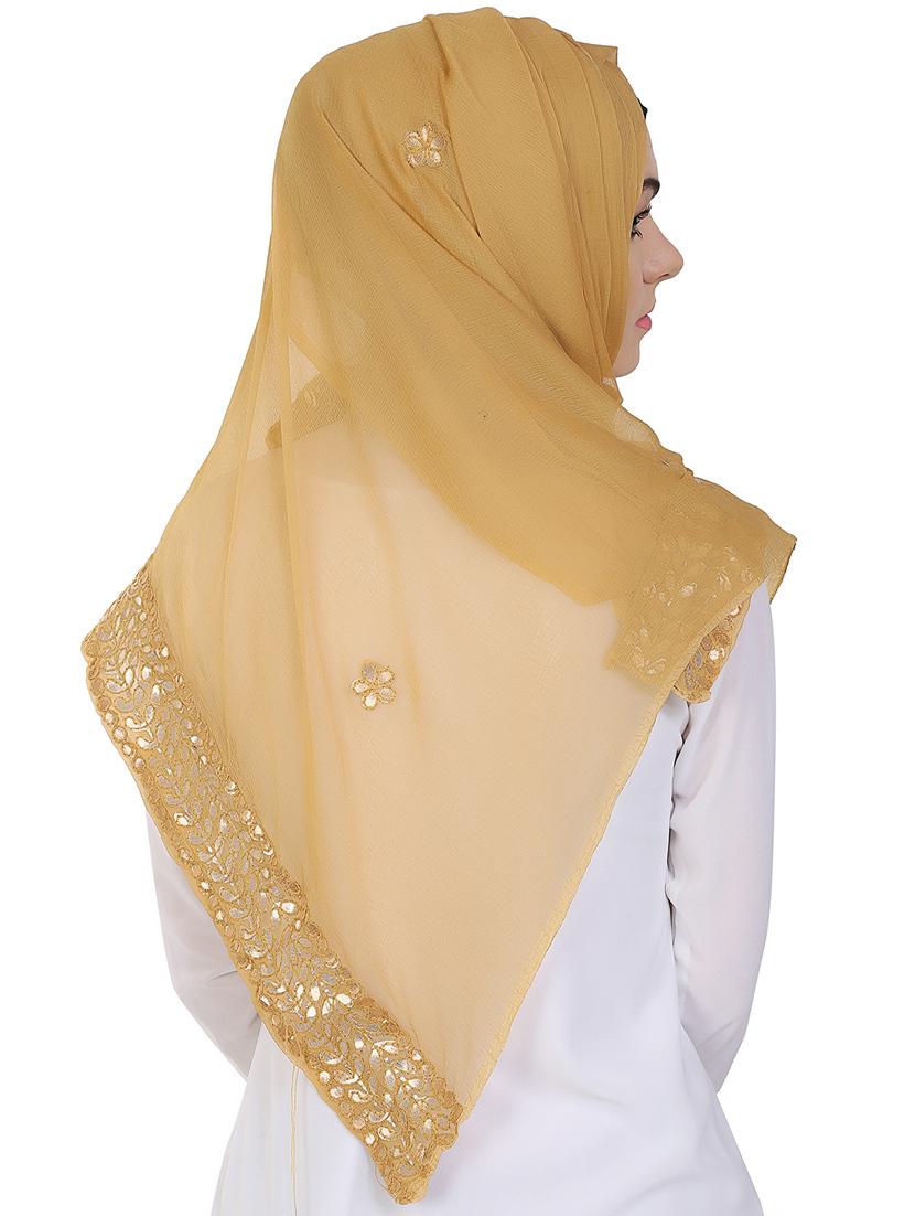 momin libas brown chiffon stole - 14626523 - Standard Image - 2
