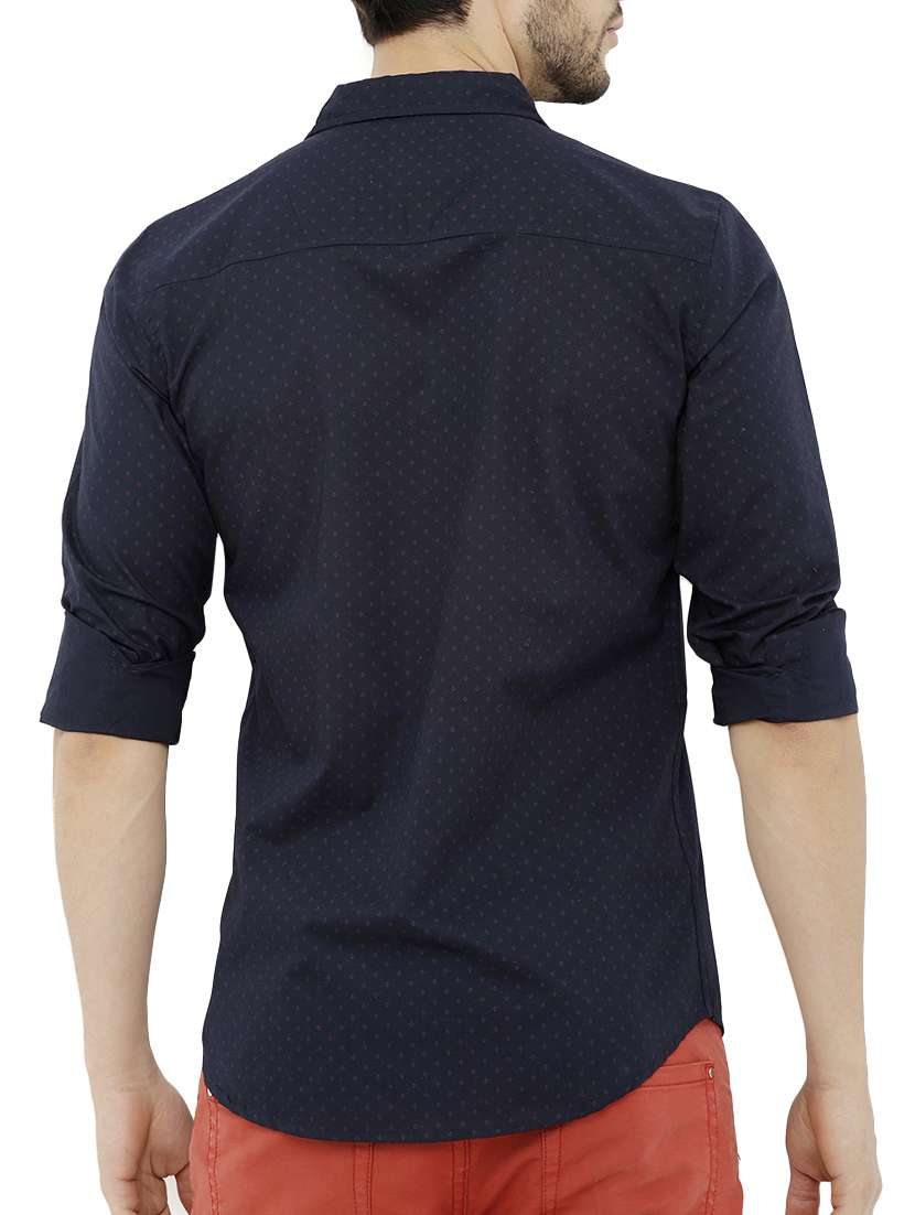 blue cotton casual shirt - 14626873 - Standard Image - 2
