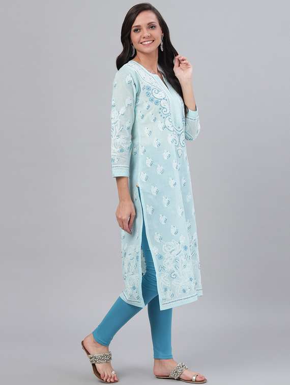women's straight kurta - 14636522 - Standard Image - 2