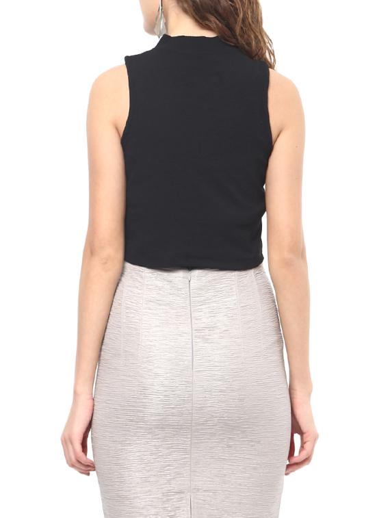 women's crop turtle neck top - 14638982 - Standard Image - 2