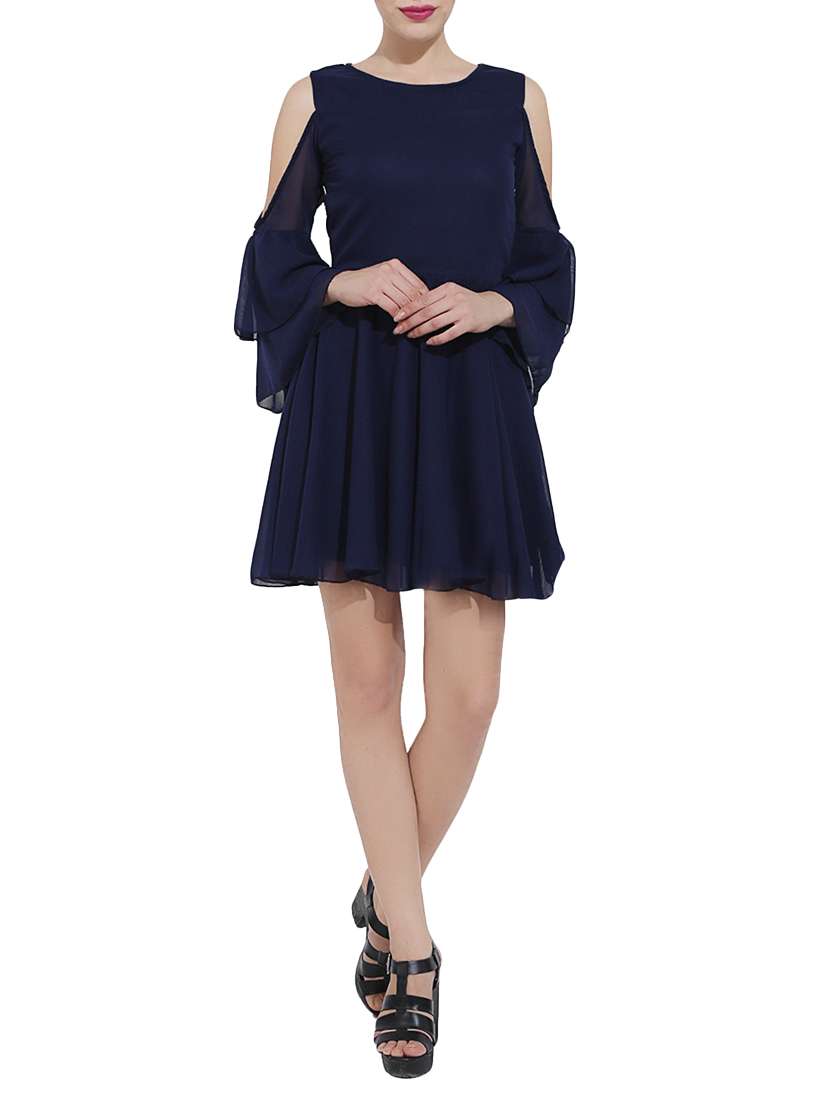 cold shoulder skater dress