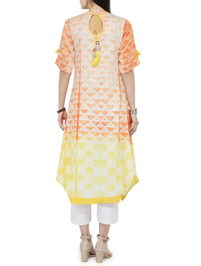 orange kurta pant set - 14646470 - Standard Image - 2