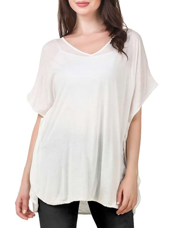 white viscose kaftan