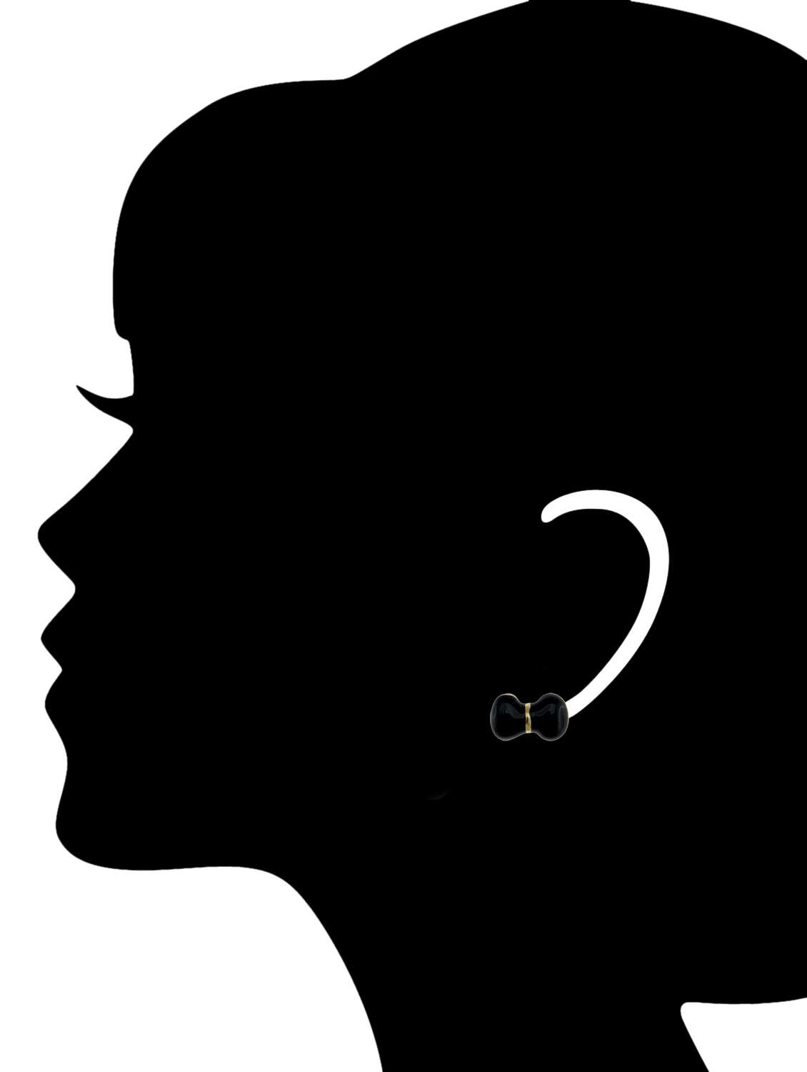 black metal studs earrings - 14651808 -  Standard Image - 2