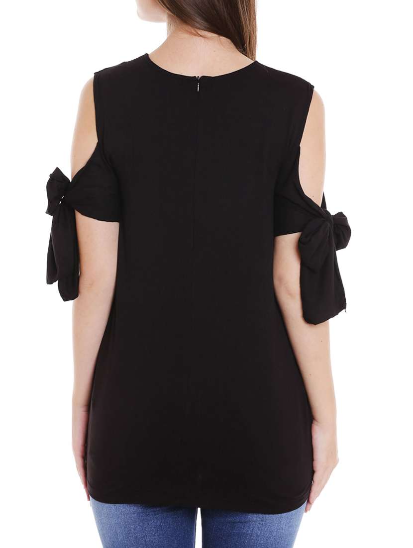 black solid a-line tunic - 14654248 -  Standard Image - 2