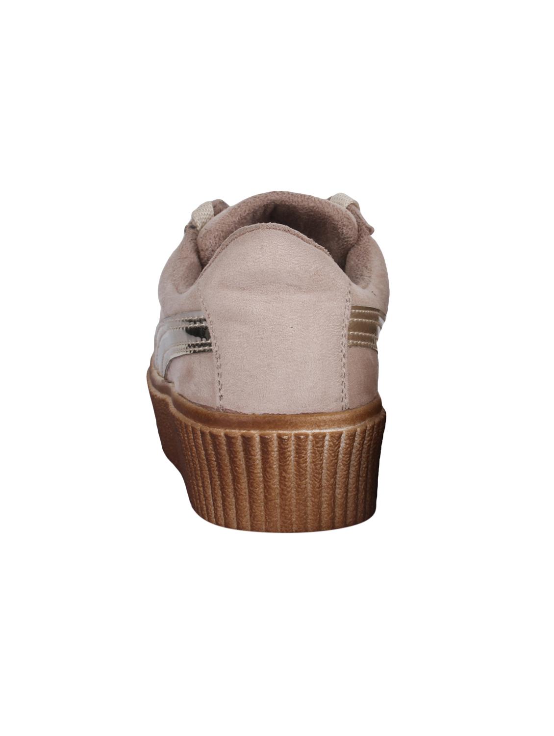 beige suede laceup sneakers - 14659796 - Standard Image - 2