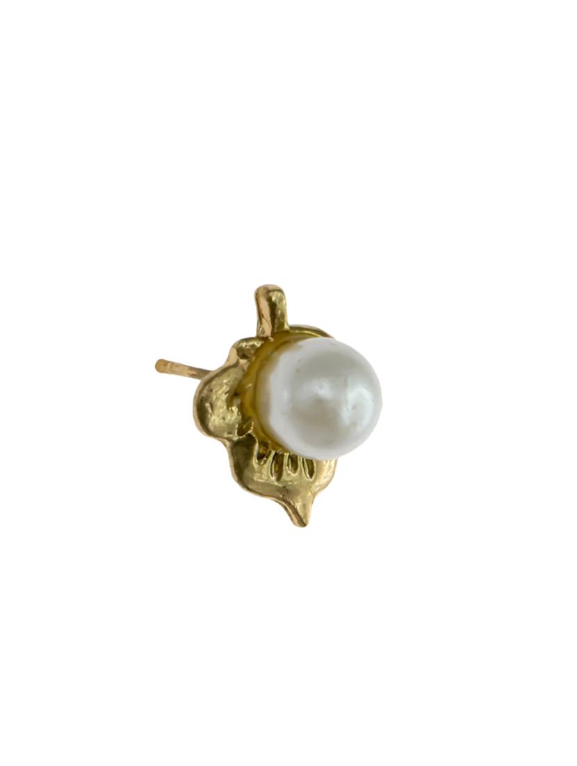 gold metal studs earrings - 14662142 - Standard Image - 2