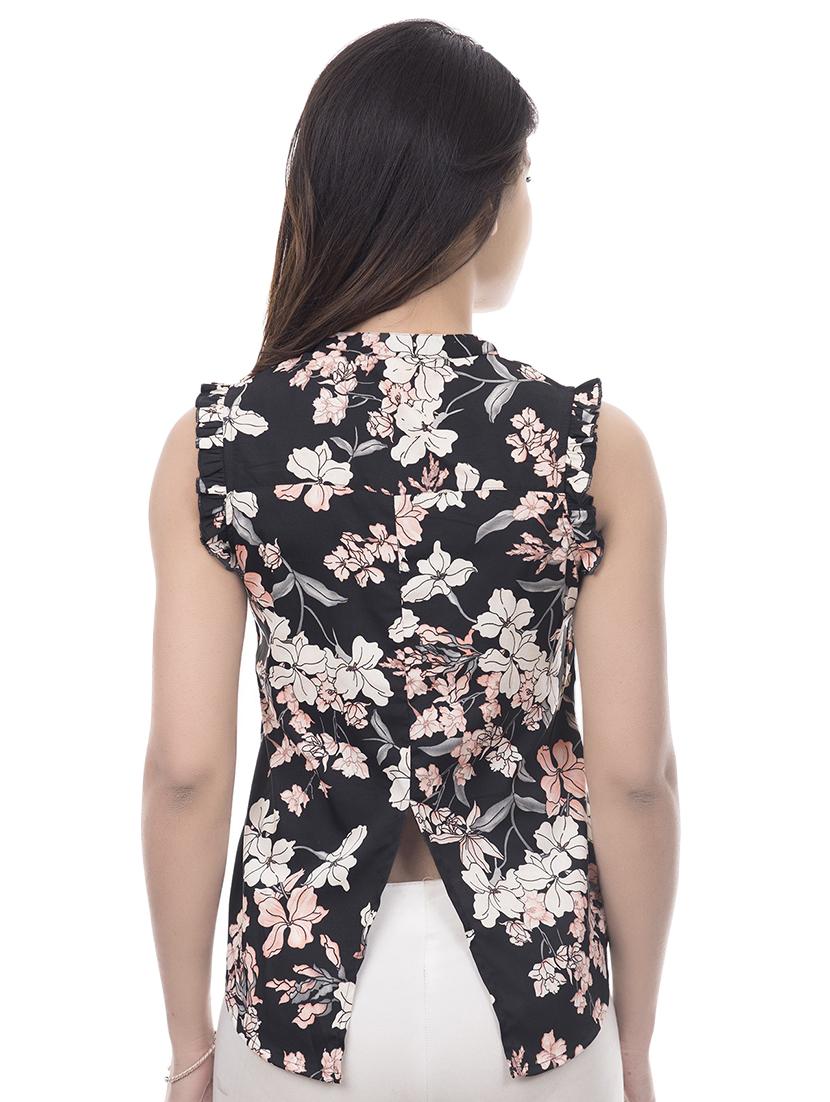 multi colored crepe top - 14666630 - Standard Image - 2