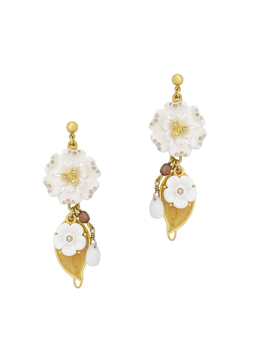 gold gold plated drop earrings