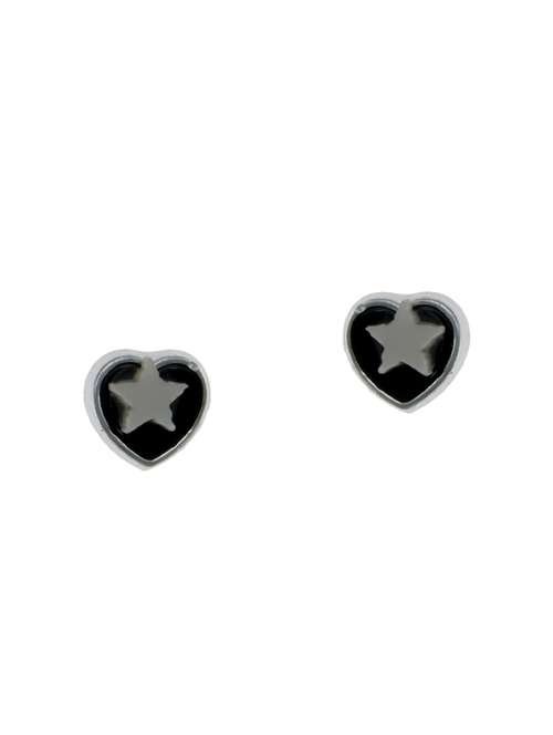 black metal studs earrings - 14671884 -  Standard Image - 0