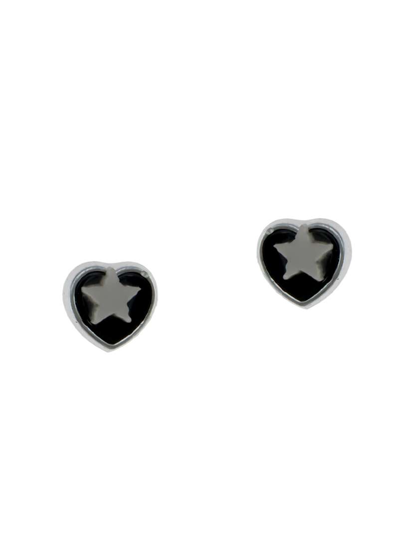 black metal studs earrings - 14671884 -  Zoom Image - 0