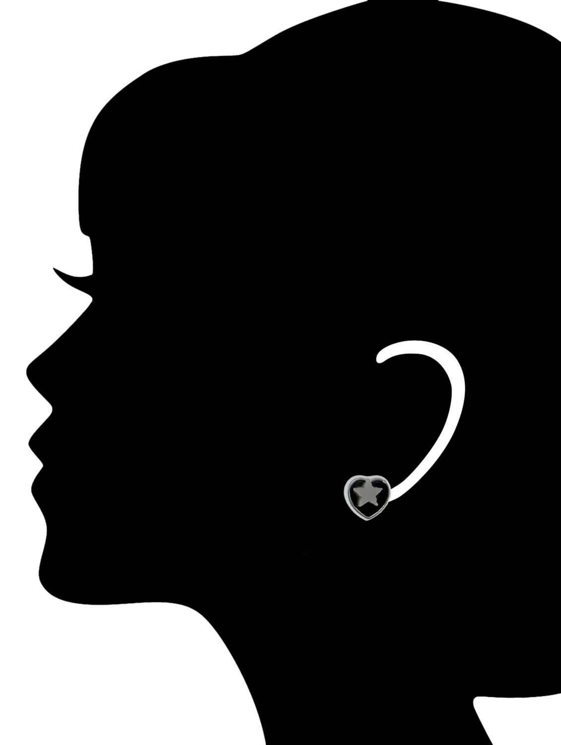 black metal studs earrings - 14671884 - Standard Image - 2