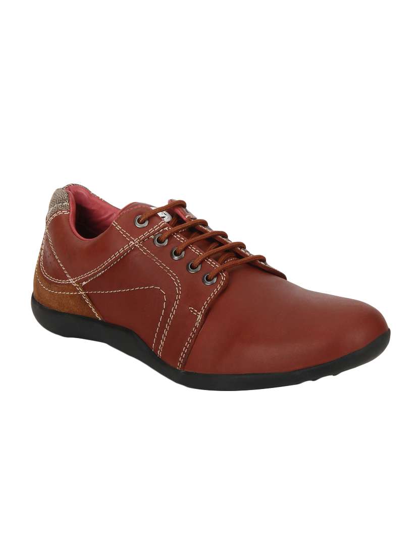 red chief brown leather lace up shoes