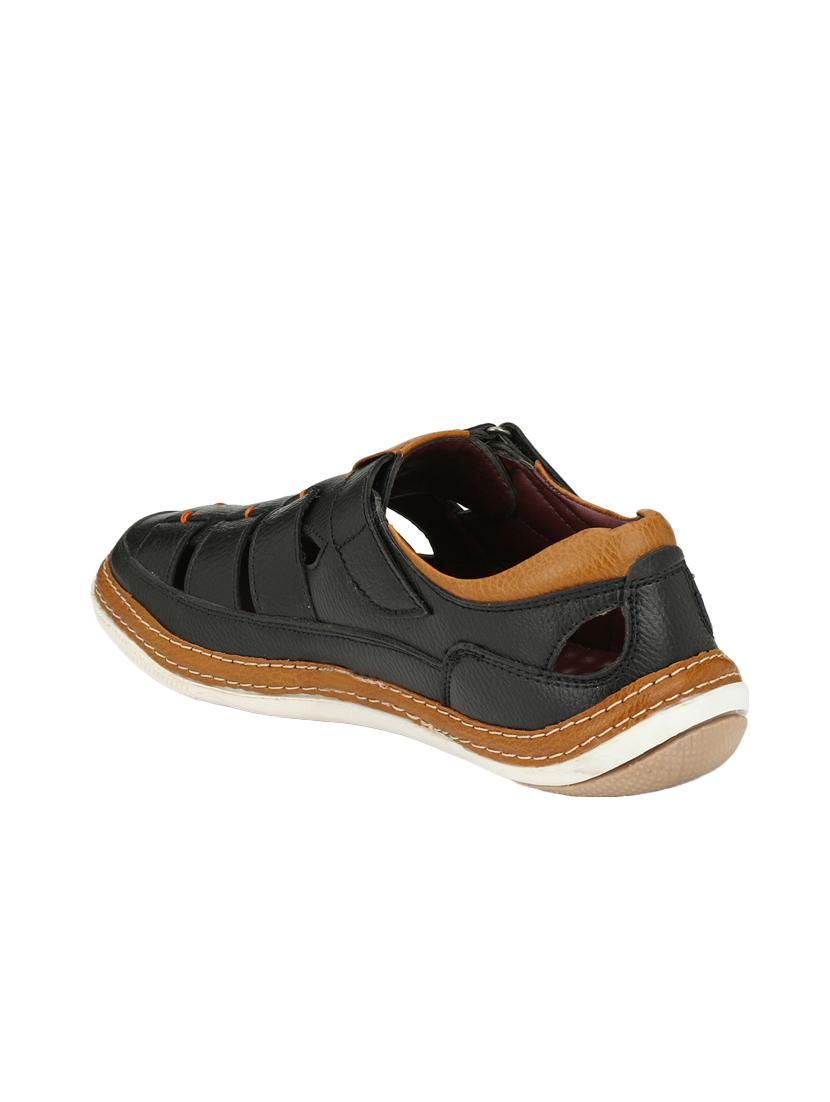 black leatherette slip on sandal - 14704197 - Standard Image - 2