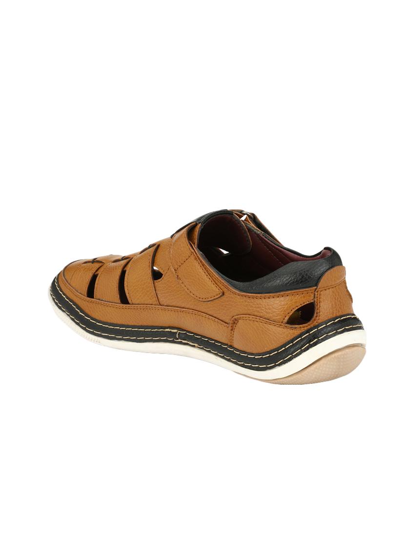 tan leatherette slip on sandal - 14704200 - Standard Image - 2
