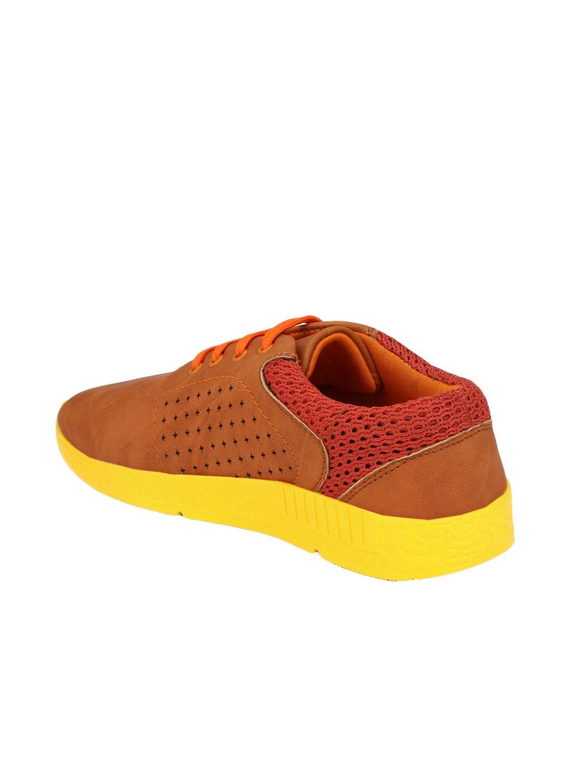 tan leatherette lace up shoe - 14704201 - Standard Image - 2