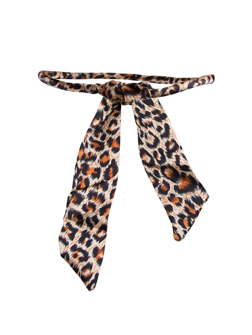 brown satin choker necklace