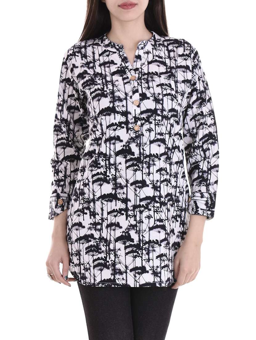 white cotton aline kurti