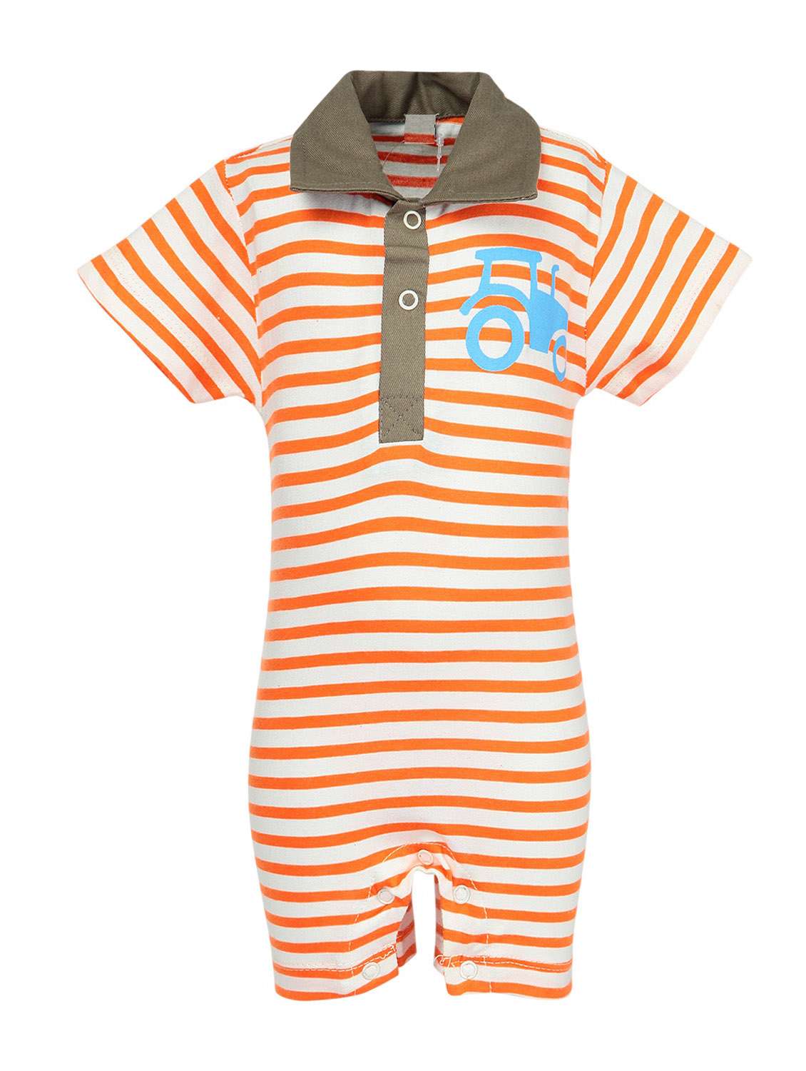 orange cotton romper