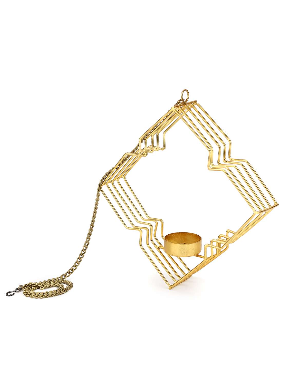 metallic hanging tea light